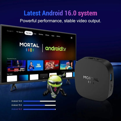 2026 T1+ Android 16 Smart TV Box Rockchip RK3518 WIFI6 BT 5.4 UI Interface 8K HD Media Player Voice Assistant Set Top Box IPTV
