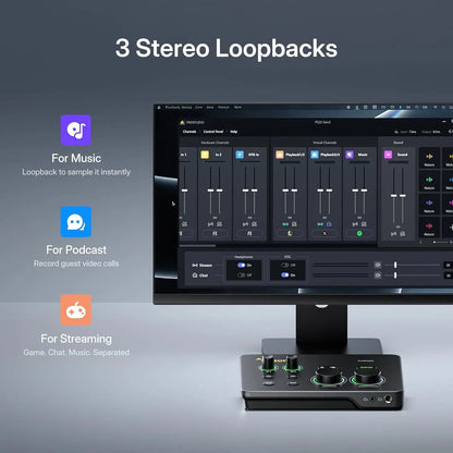 MAONO P2 USB-ljudinterface med dubbla XLR-ingångar