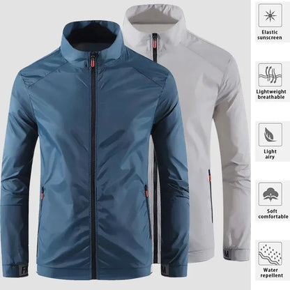 Unisex Lättviktig Friluftsjacka – Vattentät Snabbtorkande Skin Jacket för Vandring, Camping & Fiske, 3 Färger