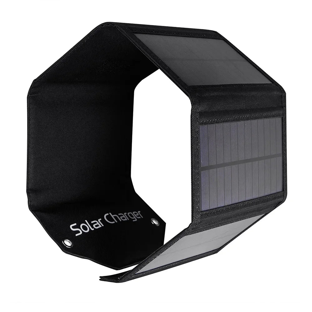 10W Foldable Solar Panel 5V USB Portable Battery Charger for Cell Phone Outdoor Waterproof Power Bank for Camping Accessories