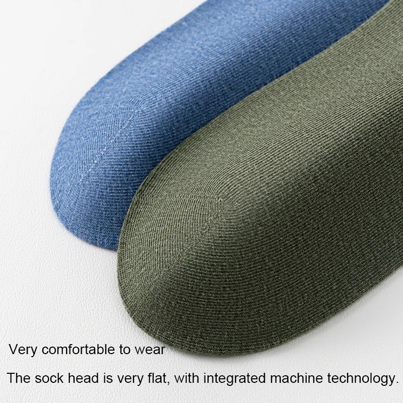 Men Combed Cotton Socks Short Breathable Odor proof and antibacterial Business Spring Summer for Male socks High Quality 5Pairs