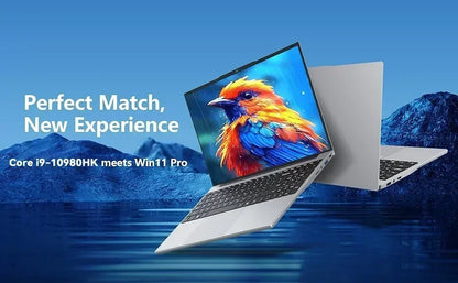 Intel Core i9 10980HK 15.6” Gaming Laptop 32GB RAM 2TB SSD Win 11 Fingerprint Unlock Ultra Slim Gaming Office Laptop Notebook