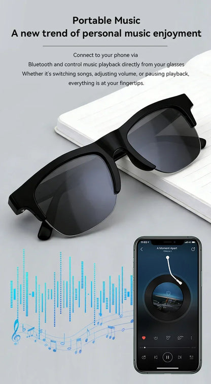 Lenovo AI Smart Glasses Voice Assistant Music Touch Control Bluetooth Call Outdoor Fashion Sunglasses For Men Women 2026 New