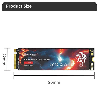 SomnAmbulist M.2 NVMe SSD PCIe 3.0 Gen3 x4 High‑Speed Internal Solid State Drive For Laptop Desktop PC Storage Upgrade