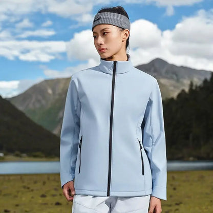 customized logo Men's Tactical Jackets Softshell Lightweight Coats with Pockets Water Resistant Outdoor Hiking couple top C2407