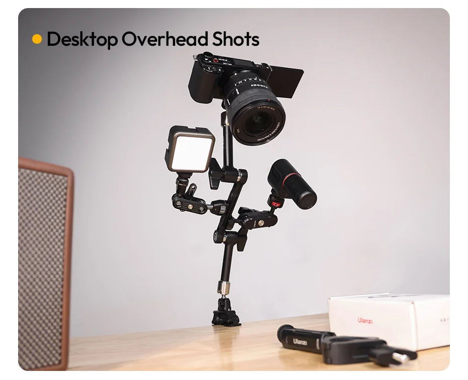 Ulanzi TA10 43cm Magic Articulating Arm with 1/4" 3/8" Screw Hole Mount NATO 3 Section for DSLR Monitor Light Camera Accessories