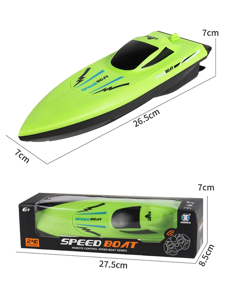 Remote Control Boat Kids 2.4G Remote Control Toys Lightweight Water Racer RC Speedboat Pool Double Propeller Model Electric Toys