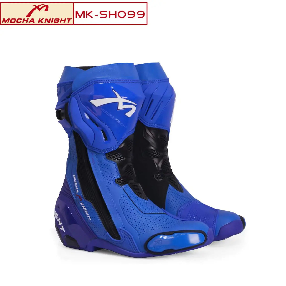 Racingstövlar MK099 i läder – proffsstövlar för bana och offroad, unisex 35–46