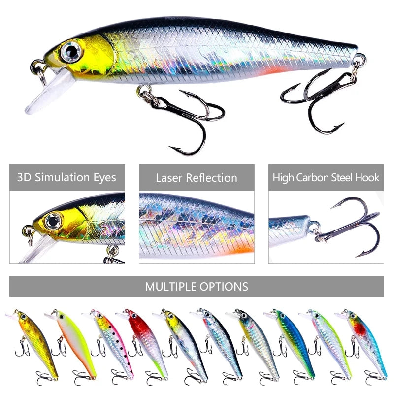 Minnow Crank Wobbler Jerkbait Fishing Lure 8.8Cm 9G Isca Artificial Carkbait Swimbait Tackle for Bass Pike Carp