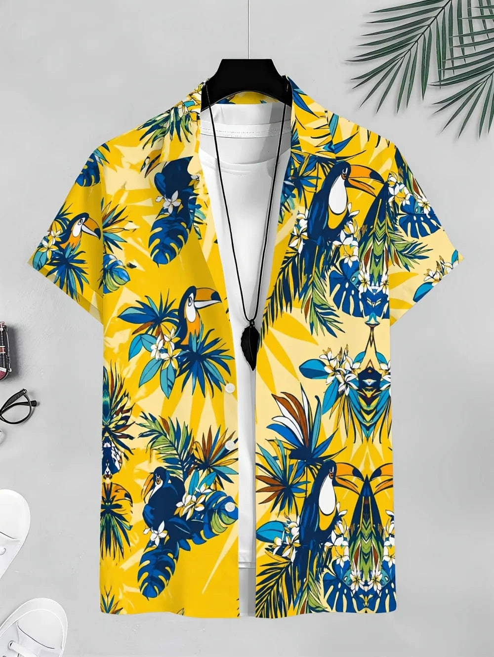 New Men's 3D Printed Hawaiian Shirt Loose Short-Sleeved Family Wear Parents and Children Shirts Beach Vacation Kids's Clothing