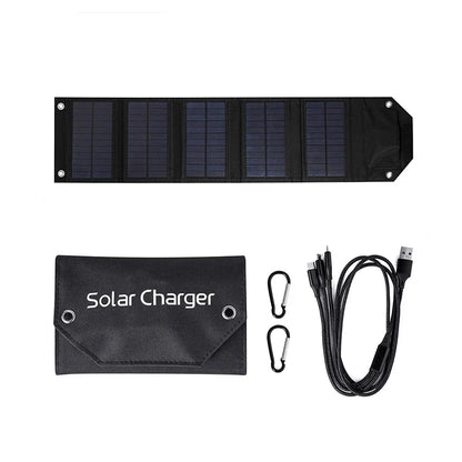 10W Foldable Solar Panel 5V USB Portable Battery Charger for Cell Phone Outdoor Waterproof Power Bank for Camping Accessories