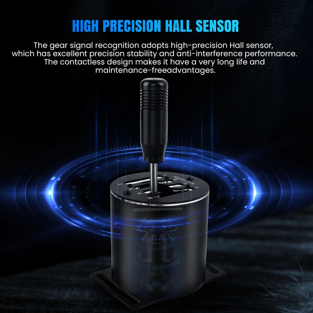 SIMSONN Sim Racing Gear Shifter 7+R / 6+R H Gear for Driving Simulator Games Manual Gear USB for PC Logitech G25 G27 G29 G920