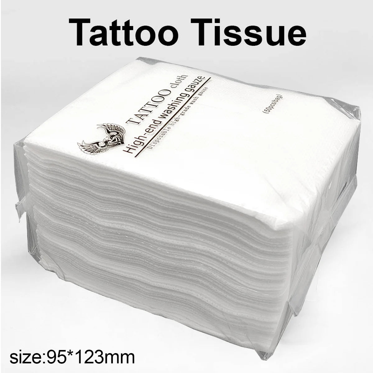 50/pcs Disposable Tattoo Wipe Paper Towel Tissue Non-woven Fabric Body Art Permanent Makeup Tattoo Cleaning Tool Tattoo Supplies