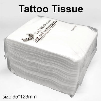 50/pcs Disposable Tattoo Wipe Paper Towel Tissue Non-woven Fabric Body Art Permanent Makeup Tattoo Cleaning Tool Tattoo Supplies