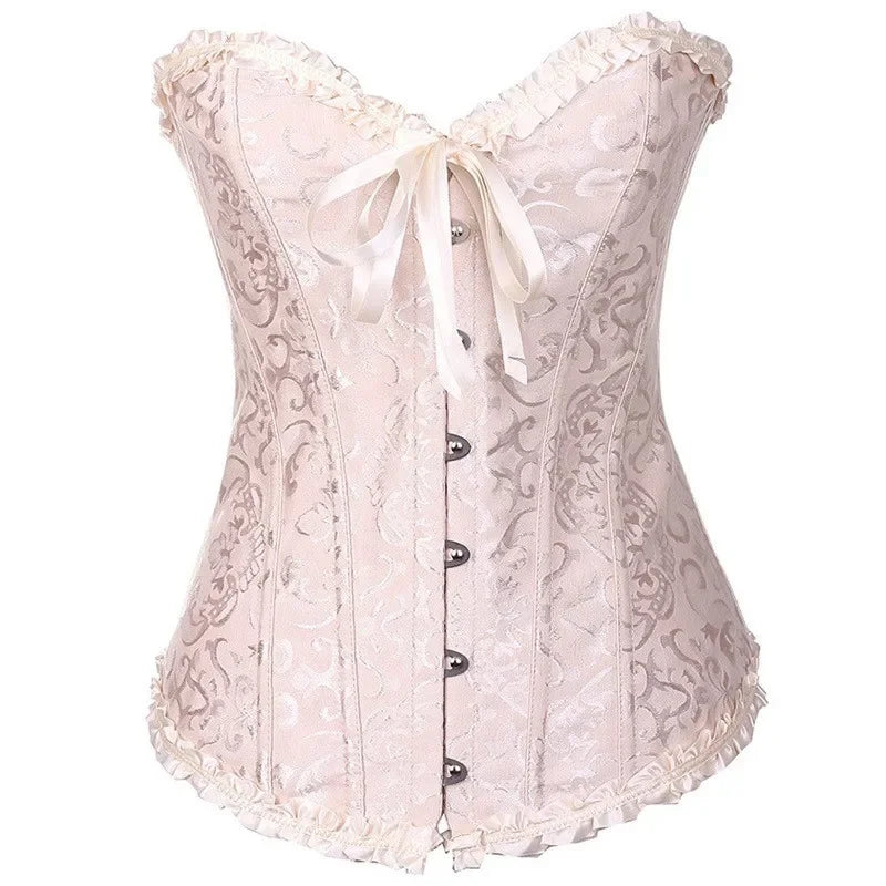 Sexig gotisk korsett shapewear dam steampunk snörning midjeträning