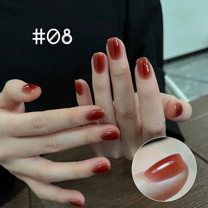 1-24pcs WS Jelly Jade Nude Pink Gel Nail Polish Natural Pink Translucent Color LED UV Gel Soak Off For Home Salon Nail Art DIY