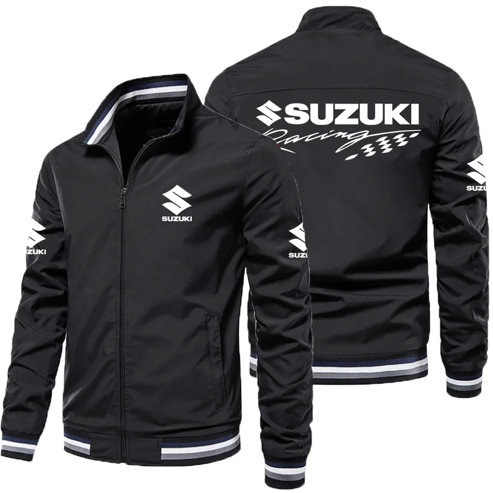 Suzuki GSX Motorcykeljacka Herr – Oversized Casual Sportsjacka Vår & Höst
