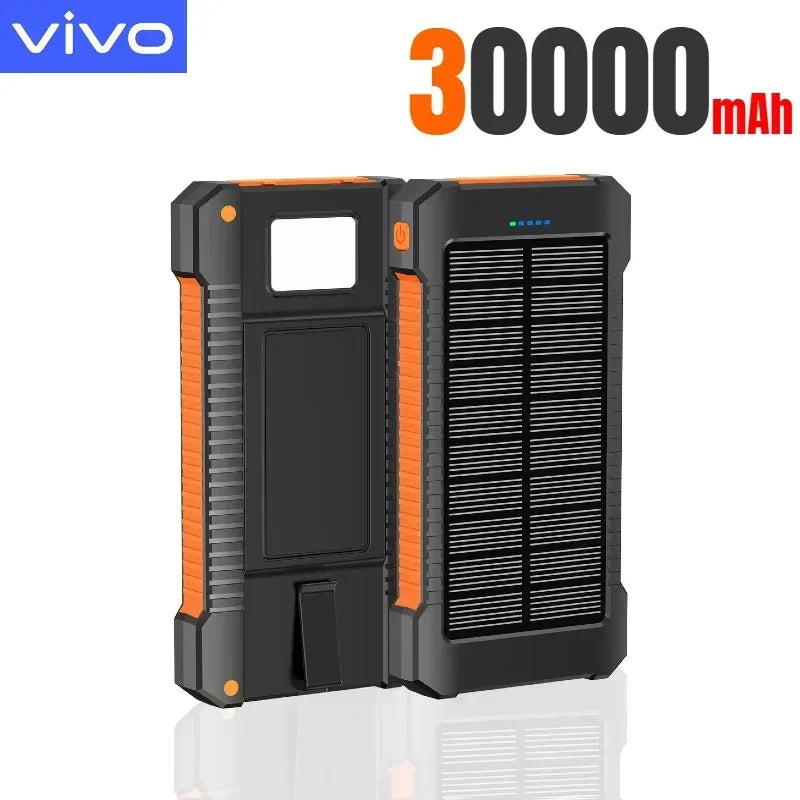 VIVO 500000mAh Solar Power Bank Super Fast Charge Powerbank Outdoor Portable External Battery for iPhone Huawei Samsung 2026New
