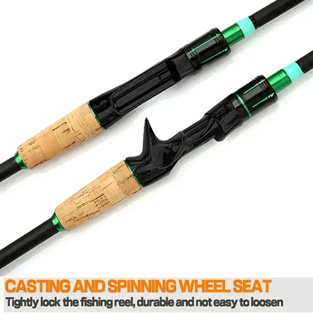 NEW Short Fishing Rod Reel Combo Set Spinning Lure Casting Rods 1.8m-2.1m 4/5Section 212g Baitcasting Reel Jigging Max Drag 10kg