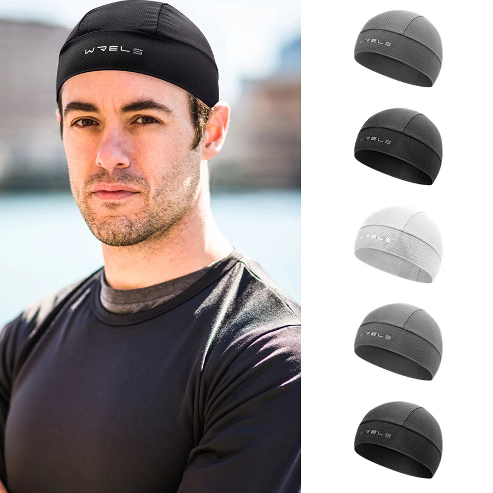 Cycling Cap Breathable Moisture Wicking Running Hiking Motorcycle Elastic Cap Absorbent Quick Dry Under Helmets Thin Hat