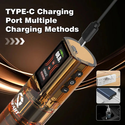 DQFART 1600mAh P2 LED Digital Display Electric Wireless Tattoo Machine Set 12V 6Colors Accessories Body Art Creative Designs