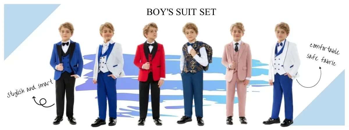 Oil Green Boys Suit 3 Pieces Wedding Tuxedo for Kids Jacket Pants Vest Gold Shawl Lapel Child 2-16 Years Old Customized Outfit