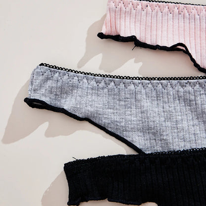 Stringtrosor dam i bomull 3-pack – låg midja, modell T62