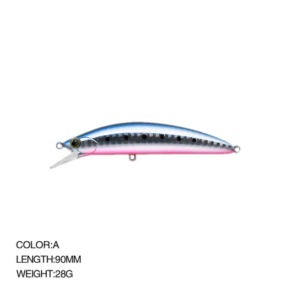 Sunken Minnow Swinger Bait 90mm 28g Hot Type Fishing Kit Bait Fishing Gear Hard Bait 3D Eye Long Cast Crank Bait Fishing