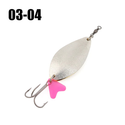 W.P.E Fishing Lure JIG Double Artificial Bait 8 Grams With Connector Three-anchor hook Metal sequins For fishing