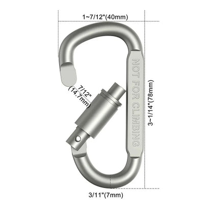 2-6PCS Carabiner Set For Key Camping Survival EDC Outdoor Keychain Clip  Alloy Aluminum Tactical Caribiner Hook Karabiners