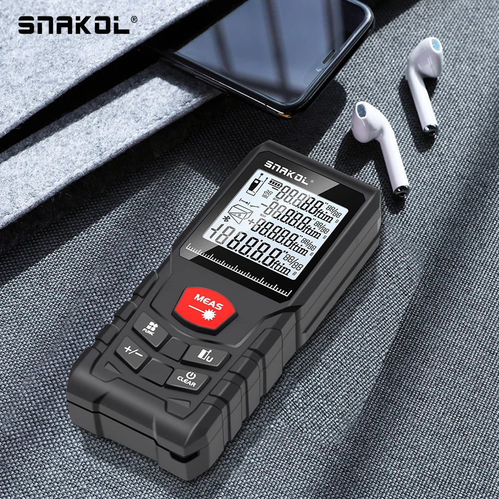 Snakol Laser Distance 50M/100M/120M Rangefinder Profesional Meter Laser Range Finder Ruler Test Tool