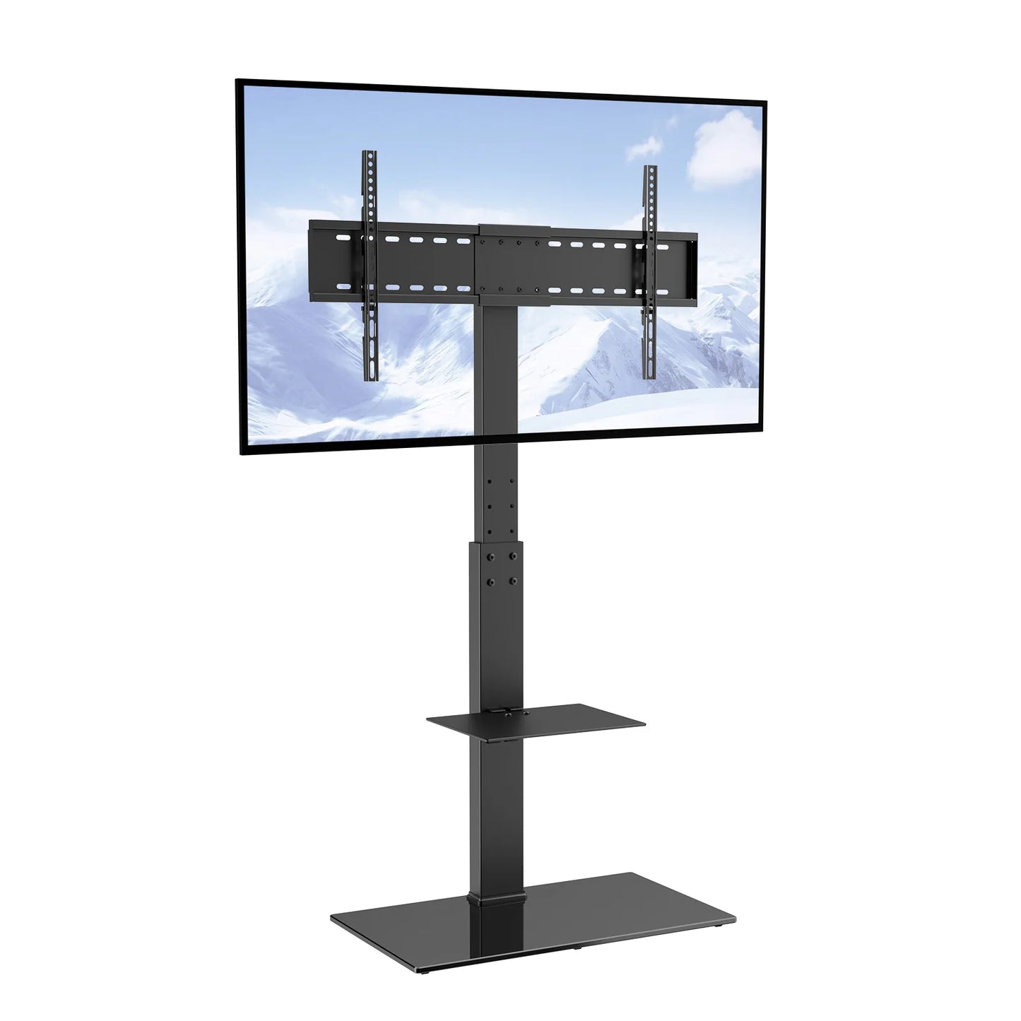 SucceBuy TV Stand Mount Swivel Tall TV Stand for 32 to 85 inch TV Height Adjustable Portable Floor TV Stand Max VESA 600 x 800mm