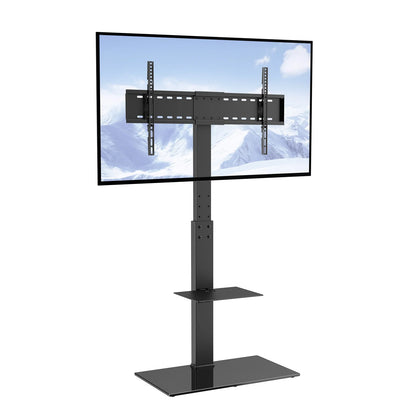 SucceBuy TV Stand Mount Swivel Tall TV Stand for 32 to 85 inch TV Height Adjustable Portable Floor TV Stand Max VESA 600 x 800mm