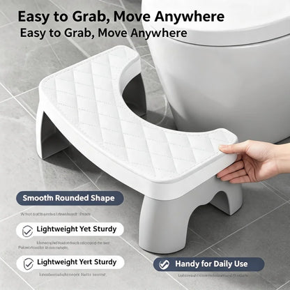 Anti-slip Waterproof Toilet Foot Stool Ergonomic Raised Footrest Stable Frame Household Washroom Auxiliary Tool