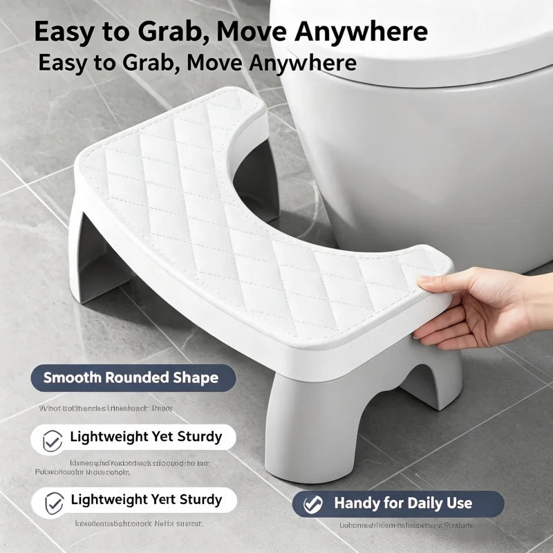 Anti-slip Waterproof Toilet Foot Stool Ergonomic Raised Footrest Stable Frame Household Washroom Auxiliary Tool