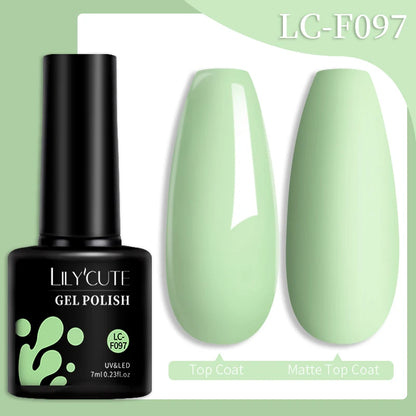 LILYCUTE 129 Colors 7ML Nail Gel Polish Nail Supplies Vernis Semi Permanent Nail Art Manicure Soak Off LED UV Gel Nail Varnishes