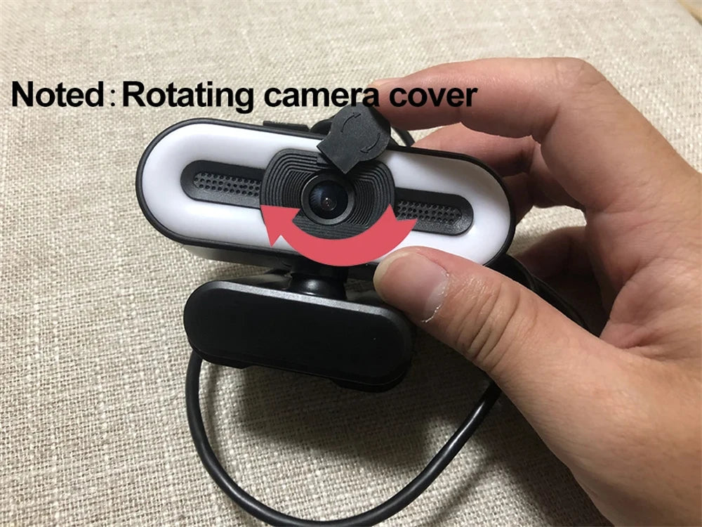 USB-webbkamera med mikrofon och utfyllnadsljus – 2K/4K-val