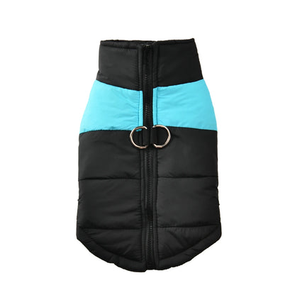 Pet Dog Jacket Warm Winter Clothes For Small Large Dogs Labrador Coat Windproof Waterproof Puppy Costume Vest With D-ring Pug