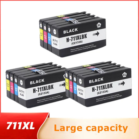 Bläckpatroner HP 711XL till DesignJet T120 och T520 – med chip och bläcknivå