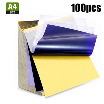 Tattoo Transfer Cream Gel Soap with A4 Size Tattoo Transfer Paper Tattoo Stencil Paper Set for Tattoo Machine Accessories