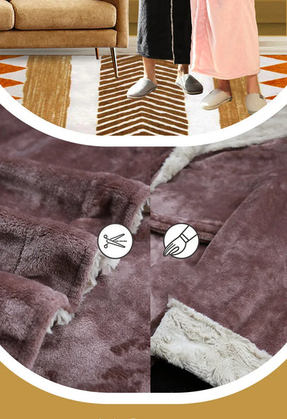 Female Autumn and Winter Warm Long Coral Velvet Thick Couple Bath Bathrobes Men Women Pajamas Shower Robe Bath Towels For Adults