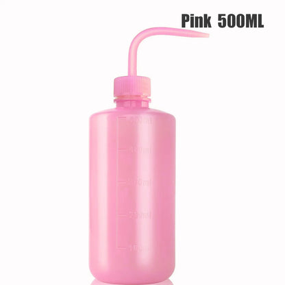 500/250ml Tattoo Wash Bottle 5 Colors Rinse Spray Bottle Economical Plastic Squeeze Clean Bottles for Medical Labs Tattoo Supply