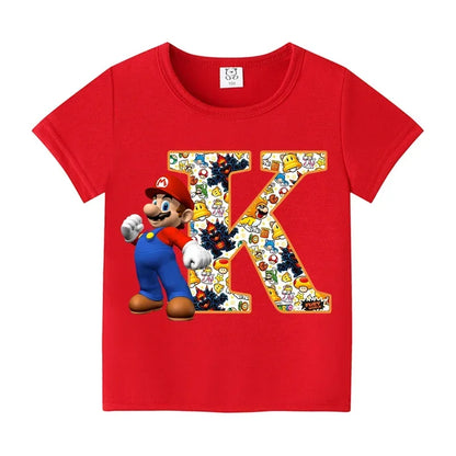 Barn T-shirt 100% Bomull – Tecknat Tryck Kortärm Unisex Casual Storlek 100–160cm