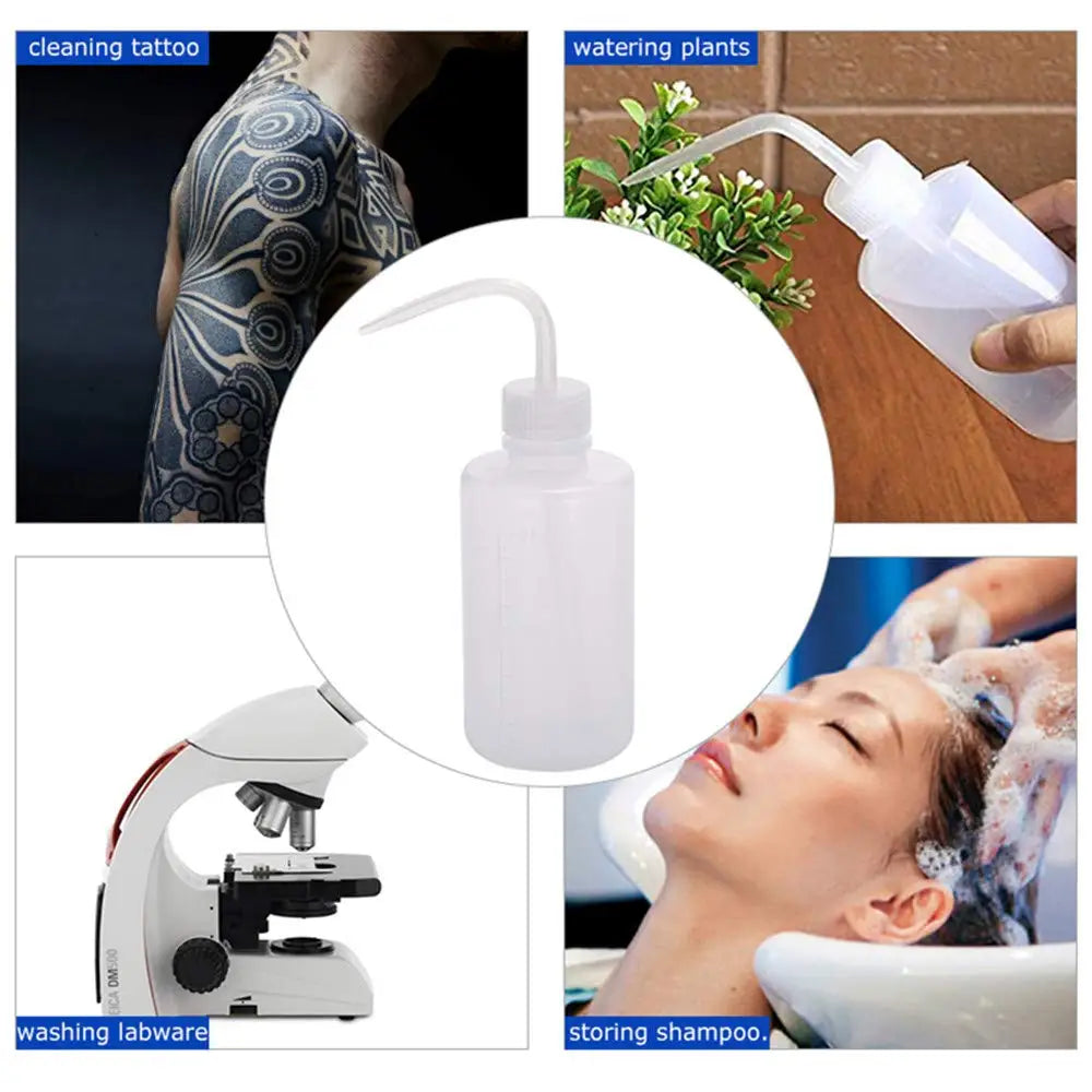 250pcs Tattoo Wash Bottle Bags and 250/500ml Tattoo Wash Bottle for Green Soap Bottle Cleaning Supply Tattoo Accessories