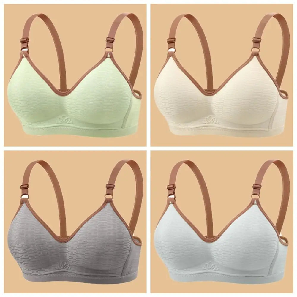 Close-fitting Wireless Deep V Bra Shockproof Anti-sagging Brassiere for Women Thin Lingerie Push Up Underwear Girls Ladies