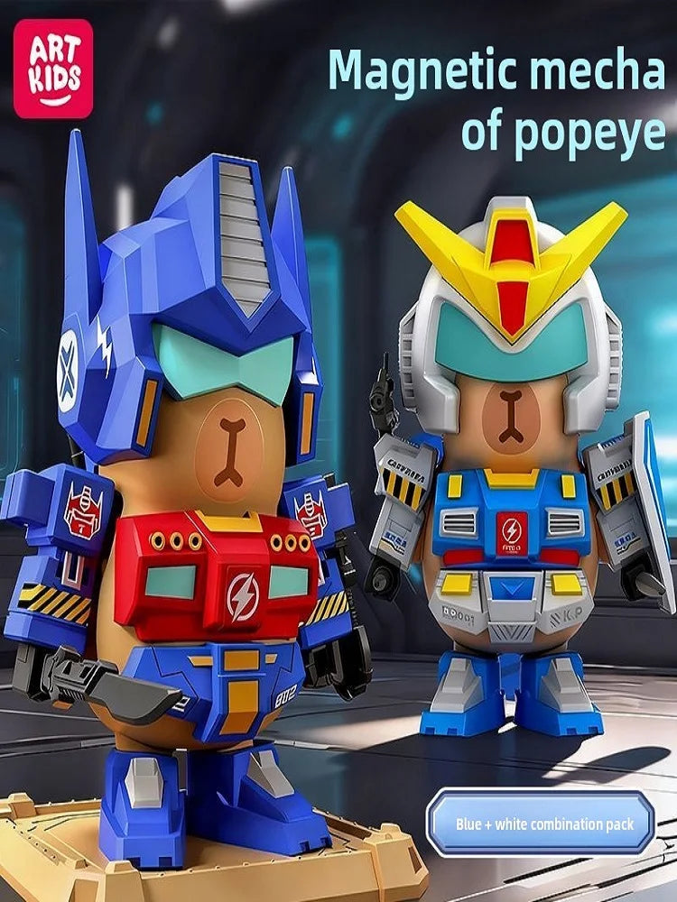 Magnetisk Transformerrobot – Polisbil Förvandlas till Giant Mecha-Robot Lysande Detaljer Pojkar 14+ År Hot Toys 2026