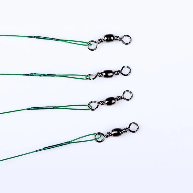 Lure Front Wire Anti Bite Fishing Line Steel Leader With Swivel Accessory Lead Core Offshore Angling Sea Snap Fishhook Tool