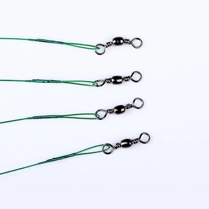 Lure Front Wire Anti Bite Fishing Line Steel Leader With Swivel Accessory Lead Core Offshore Angling Sea Snap Fishhook Tool