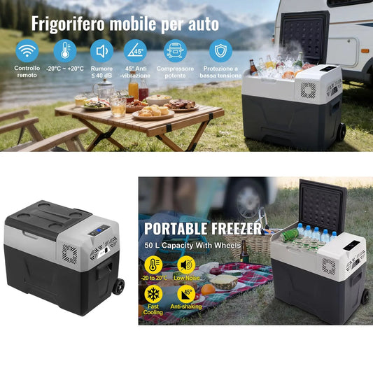Portabelt kompressorkylskåp för bil och camping – 15–55 liter