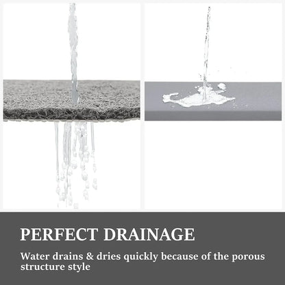 1pcs Shower Mat Bathtub Mat,24x16 inch, Non-Slip Bath Mat with Drain, Quick Drying PVC Loofah Bathmat for Tub Shower,Bathroom